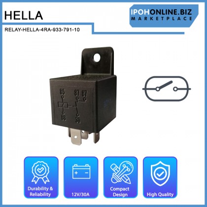 Hella 12V 30A 4RA 933 791-101 Relay Hella 12V 30A 4RA 933 791-101 Relay